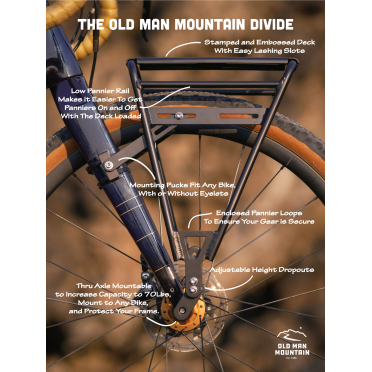 Porte-bagages avant ou arrière pour vélo Old Man Mountain Divide