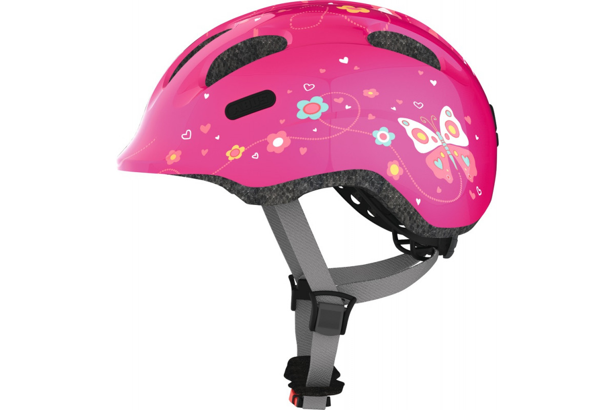 Casque vélo enfant Abus Smiley 2.0 Pink Butterfly