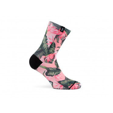 Paire de chaussettes cycliste femme PACIFIC & CO - Boa Vista Pink