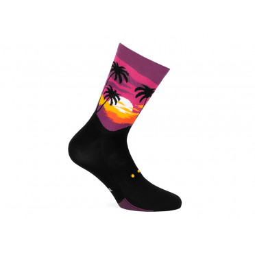 Paire de chaussettes cycliste PACIFIC & CO - Sunset