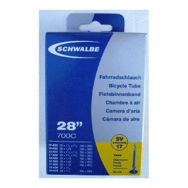 Chambre à Air Schwalbe 700C x 28-45 à valve Presta de 60 mm