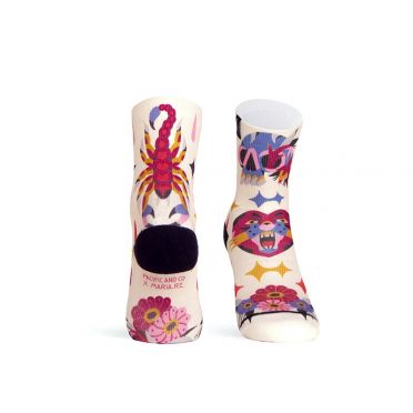 Paire de chaussettes cycliste femme PACIFIC & CO - Romance by Maria RZ