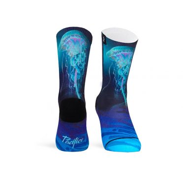 Paire De Chaussettes Cycliste PACIFIC & CO - Jellyfish