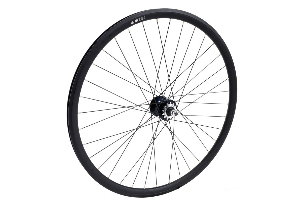 ROUE 700 COURSE ARRIERE JANTE ALU DOUBLE PAROI ARGENT FREIN PATIN