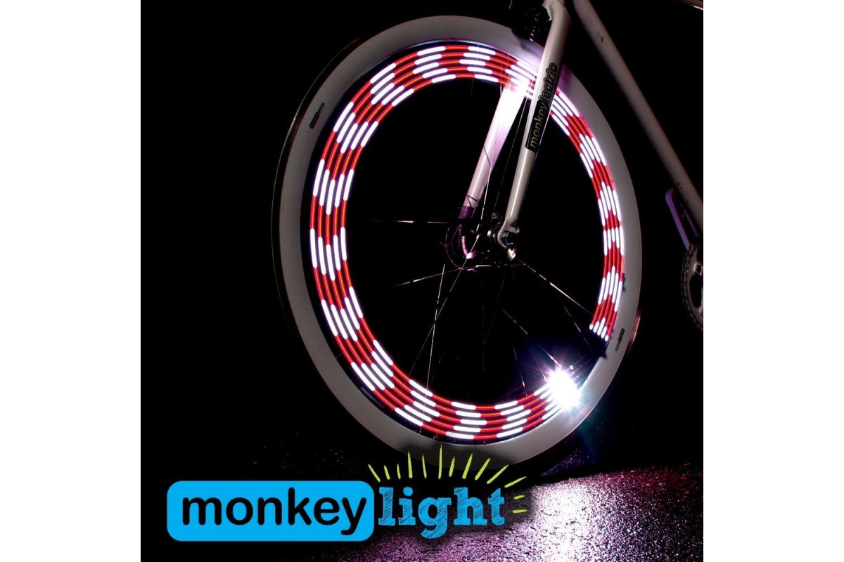 Lumière pour rayon vélo à pile 7 Leds multicolore