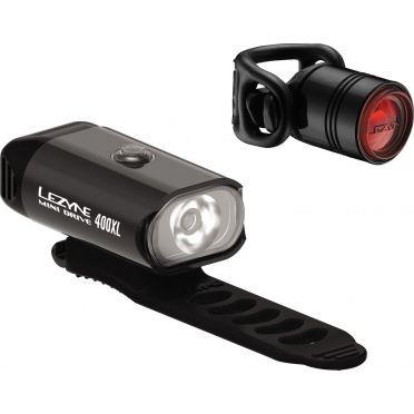 Combo éclairage vélo LED Lezyne Mini Drive 400XL et Femto USB