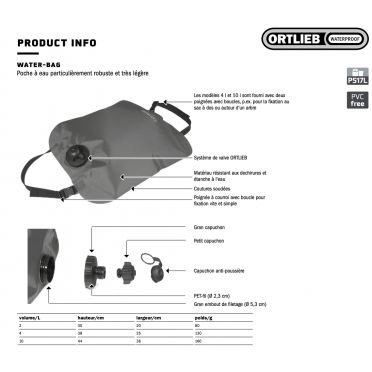 Poche à eau Ortlieb Water-Bag