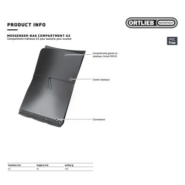 Compartiment A3 pour sac Ortlieb Messenger