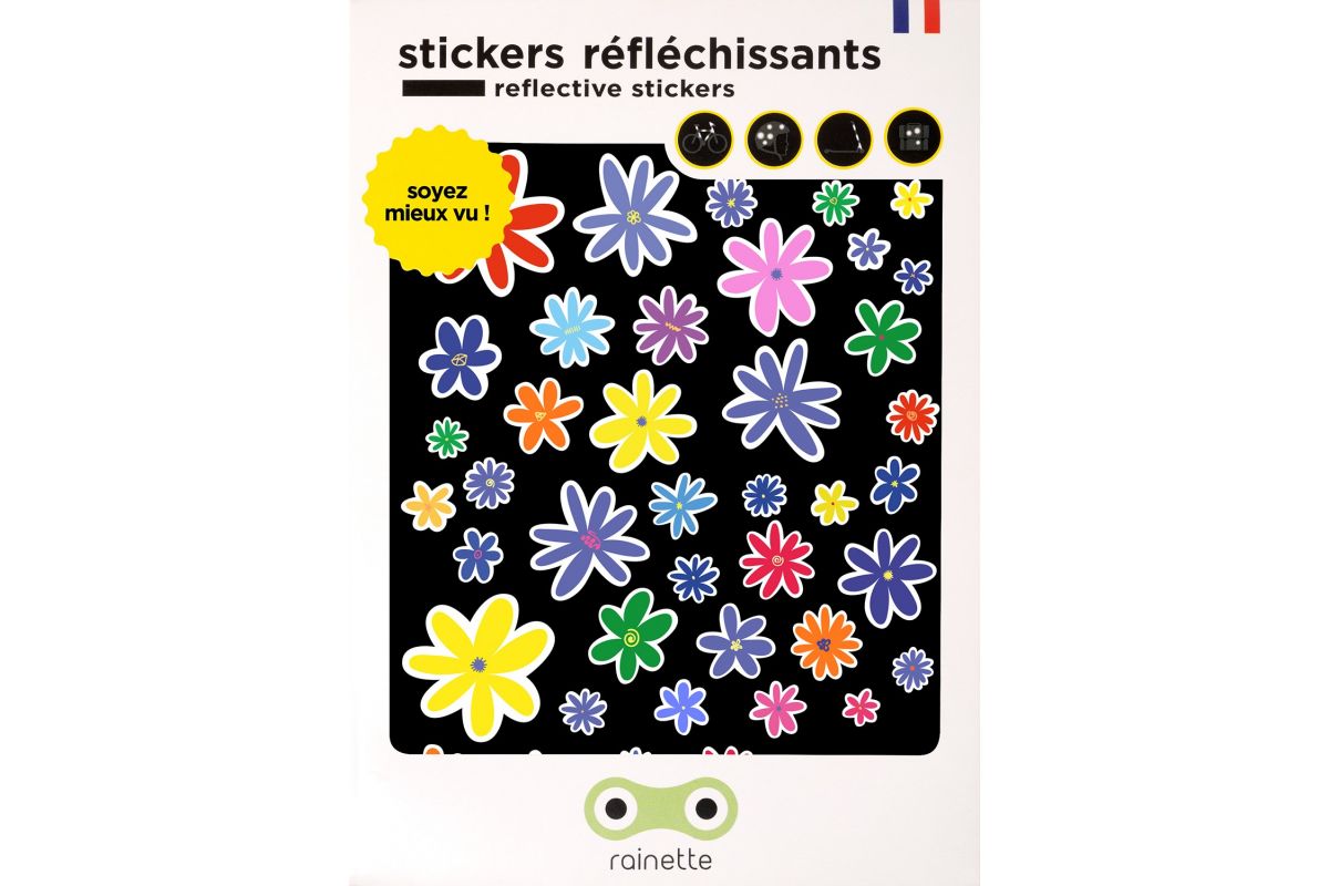 Stickers réfléchissants Rainette Fleurs