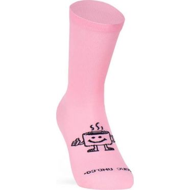 Paire de chaussettes cycliste Pacific & Co - Coffee club - Rose