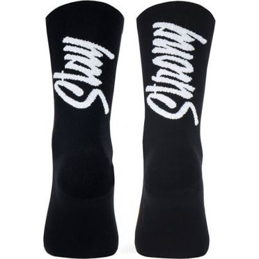 Paire de chaussettes cycliste Pacific & Co - Stay strong - Noir