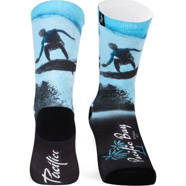 Paire de chaussettes cycliste Pacific & Co - Bay Bay - Bleu