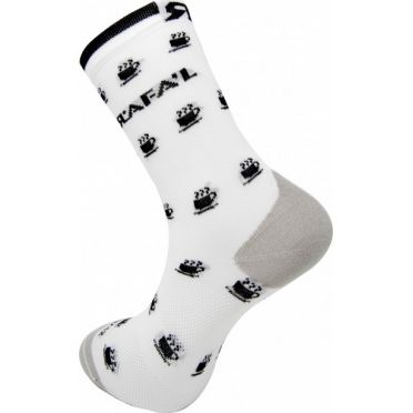 Paire de chaussettes cycliste Rafa'L Vogue - Café White