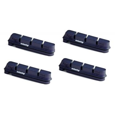 Pack de 4 cartouches SwissStop type Shimano Flash Pro Black pour jantes aluminium