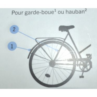 Eclairage arrière pour VAE Herrmans à fixation sur garde-boue/hauban