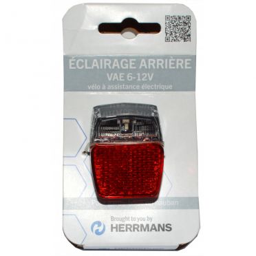 Eclairage arrière pour VAE Herrmans à fixation sur garde-boue/hauban
