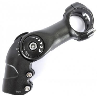 Potence aluminium réhaussée et réglable P&A pour cintre 31,8 mm