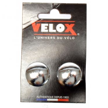 Paire d'embouts de cintre Velox chromés