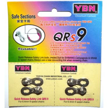 Pack de deux attaches rapides pour chaîne 9 vitesses