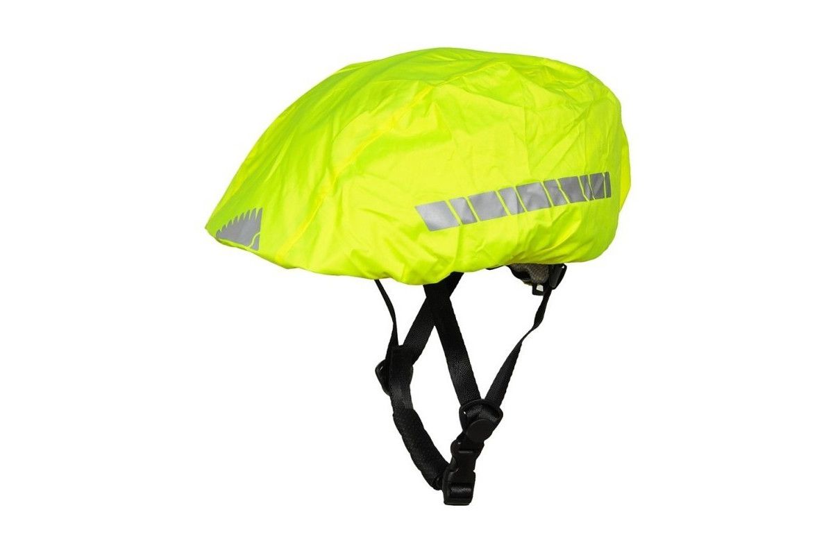 Housse de casque imperméable réfléchissante à 360° jaune