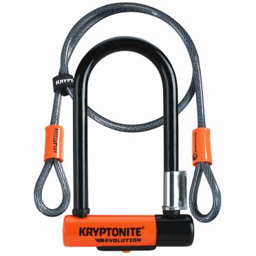 Antivol vélo U Kryptonite Evolution Mini-7 avec câble KryptoFlex