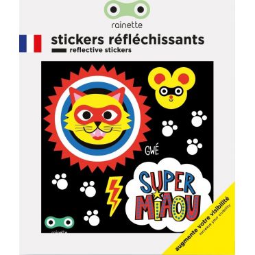 Stickers réfléchissants Rainette Super Miaou