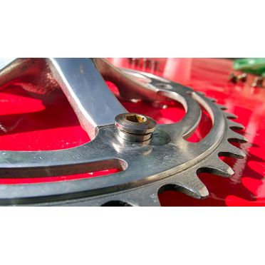 Vis de plateau chromées pour vélo fixie singlespeed