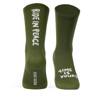 Paire de chaussettes Pacific & Co. Ride in Peace - Olive