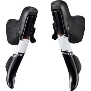 Paire de manettes route Microshift 2x10 Centos (compatible Shimano Tiagra)