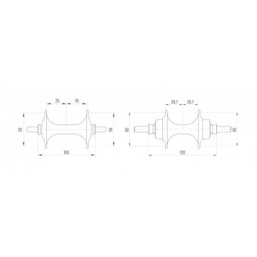 Moyeux Miche Primato 1 double filetage