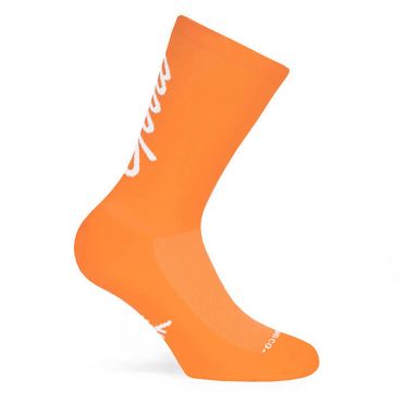 Paire de chaussettes cycliste Pacific & Co. Good Vibes - Orange