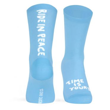Paire de chaussettes cycliste Pacific & Co. Ride in Peace - Sky