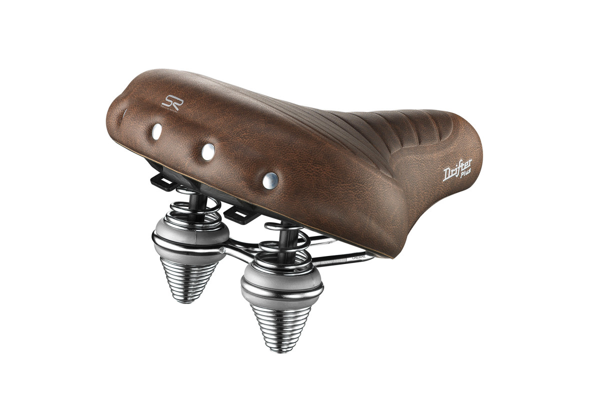 Selle vélo confortable marron/miel look vintage pour votre vélo