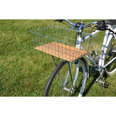 BLB Basket Panier de transport avant vintage argent pour vélo