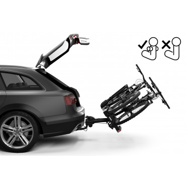 Porte-vélos sur boule d'attelage 2 vélos pour FIX4BIKE Thule EasyFold XT F 2