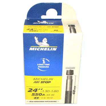 Chambre à air Michelin E3 24" 1.30 - 1.80 550A x 33-46 Schrader 48mm