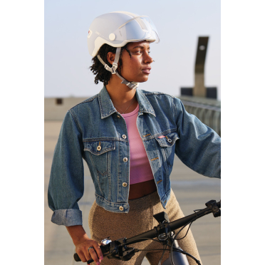 Casque vélo urbain à visière Abus HUD-Y ACE à éclairage Intégré