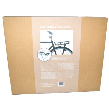 Porte-bagages avant Basil Portland argent avec bordures