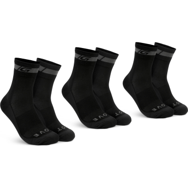 Chaussettes vélo mérinos GripGrab, pack de 3