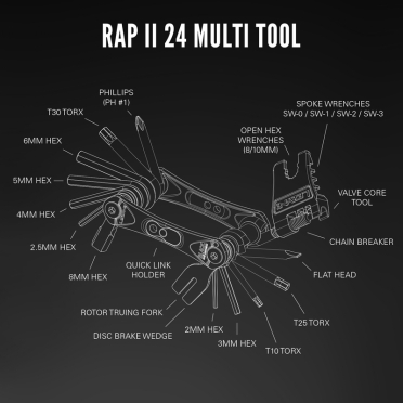 Multi-outils vélo Lezyne RAP II-24