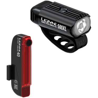 Paire d’éclairages vélo Lezyne Hecto Drive 500XL + Stick+ Drive