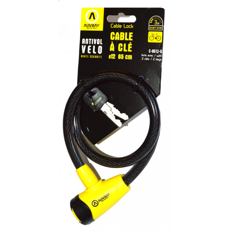 Antivol câble à clé Auvray D12