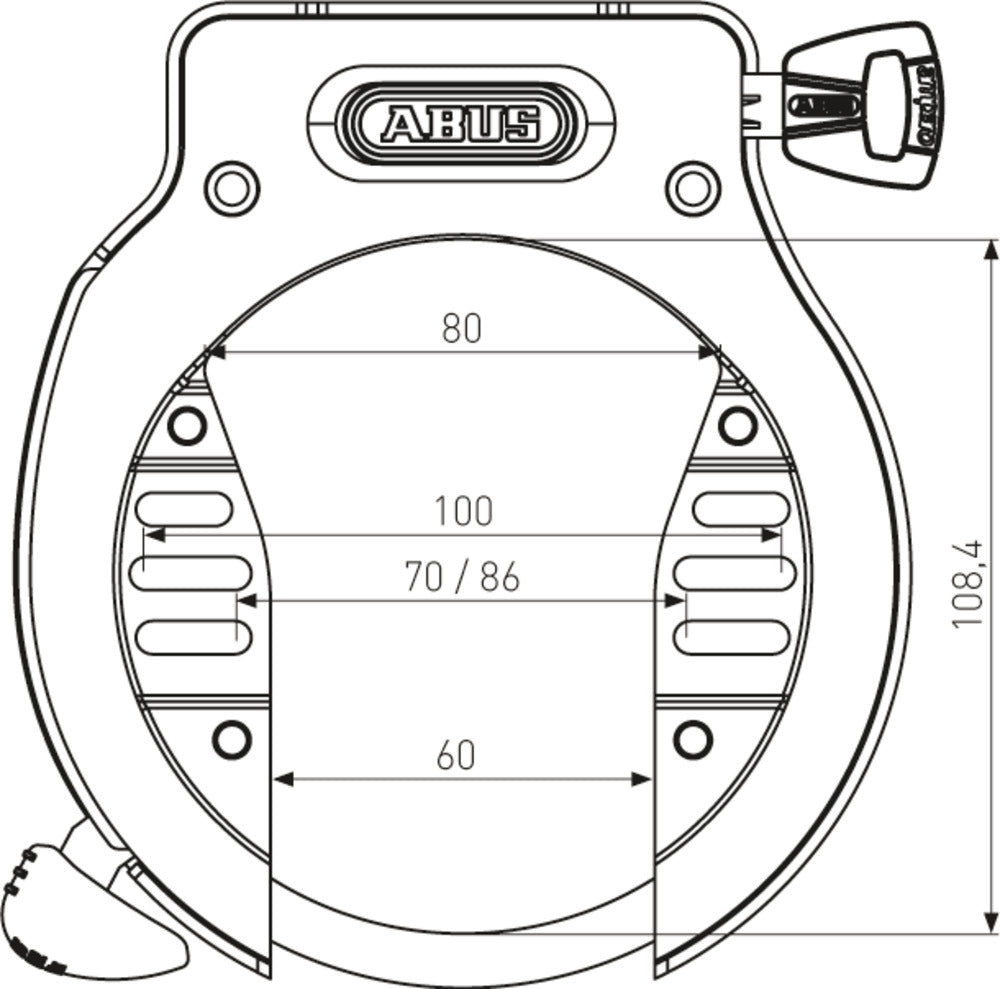 Antivol de cadre vélo à clef Abus Amparo 4650