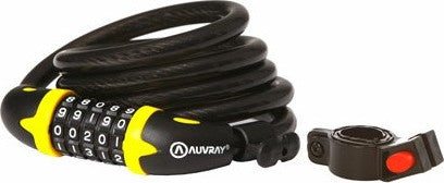 Antivol spiral à code Auvray Combi D12 150 cm
