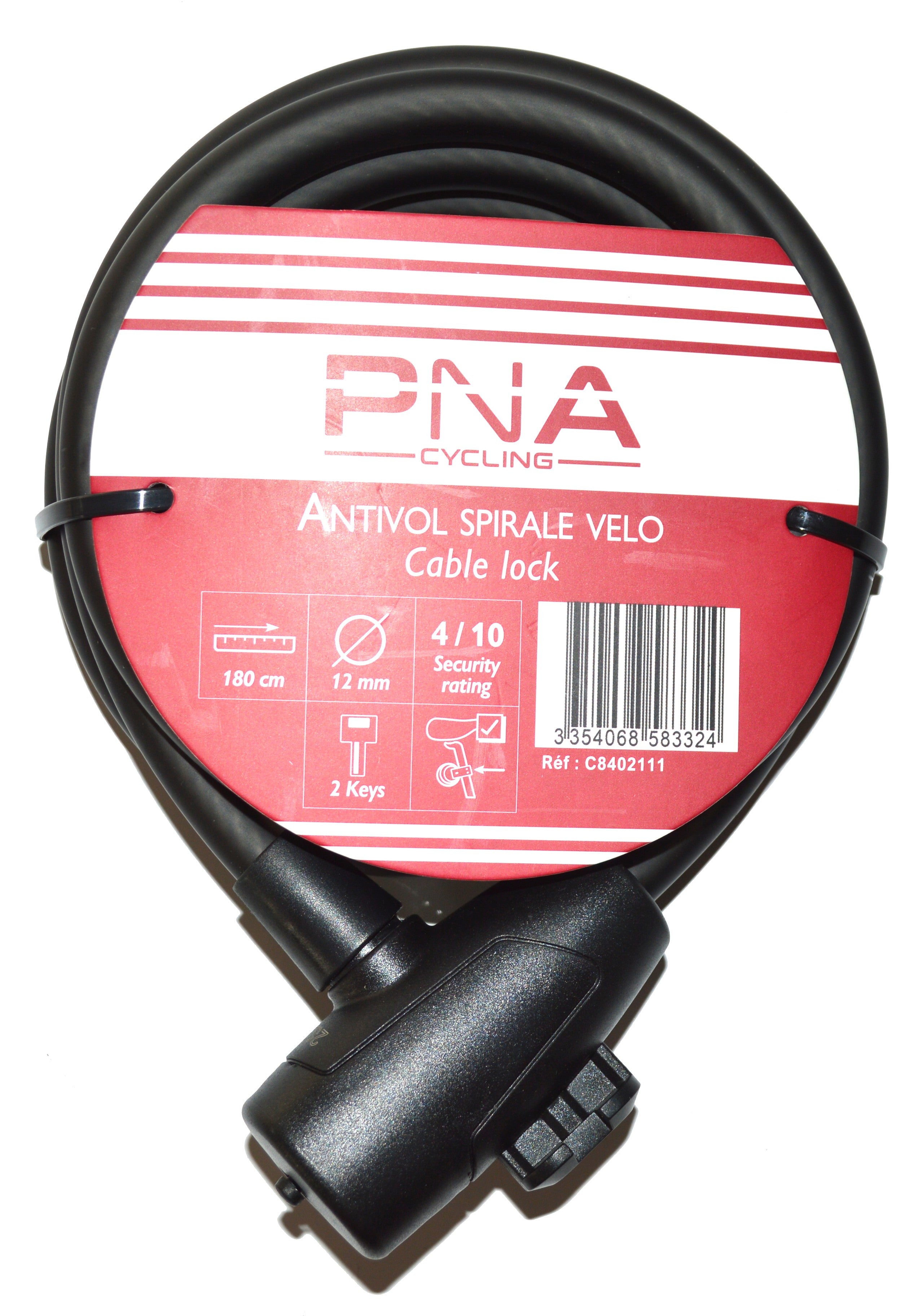PNA key spiral lock with support