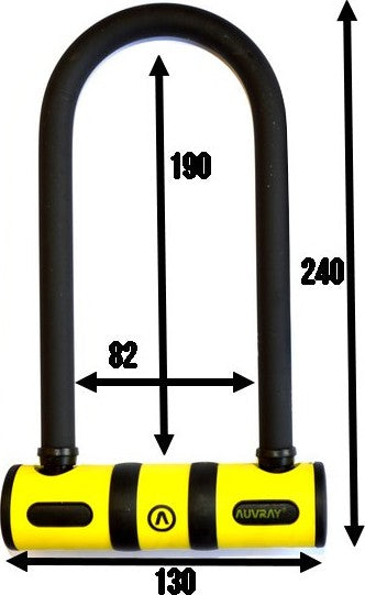 Lucchetto per bici Auvray U Bike U con cavo