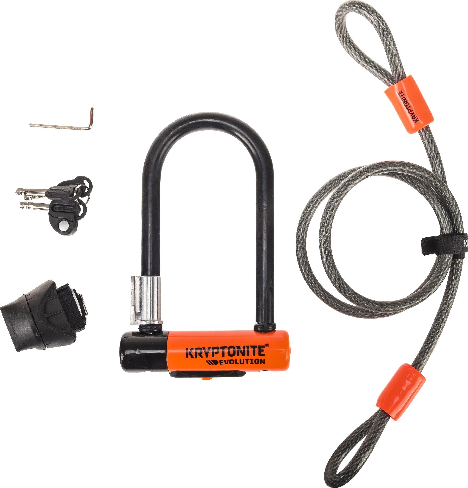 Antivol vélo U Kryptonite Evolution Mini 7 avec câble KryptoFlex