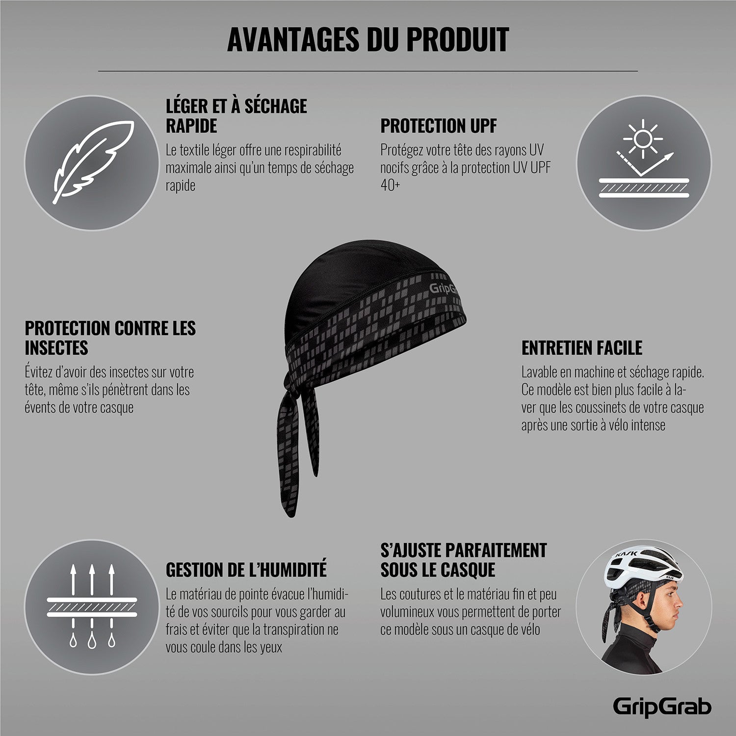 Bandana vélo GripGrab