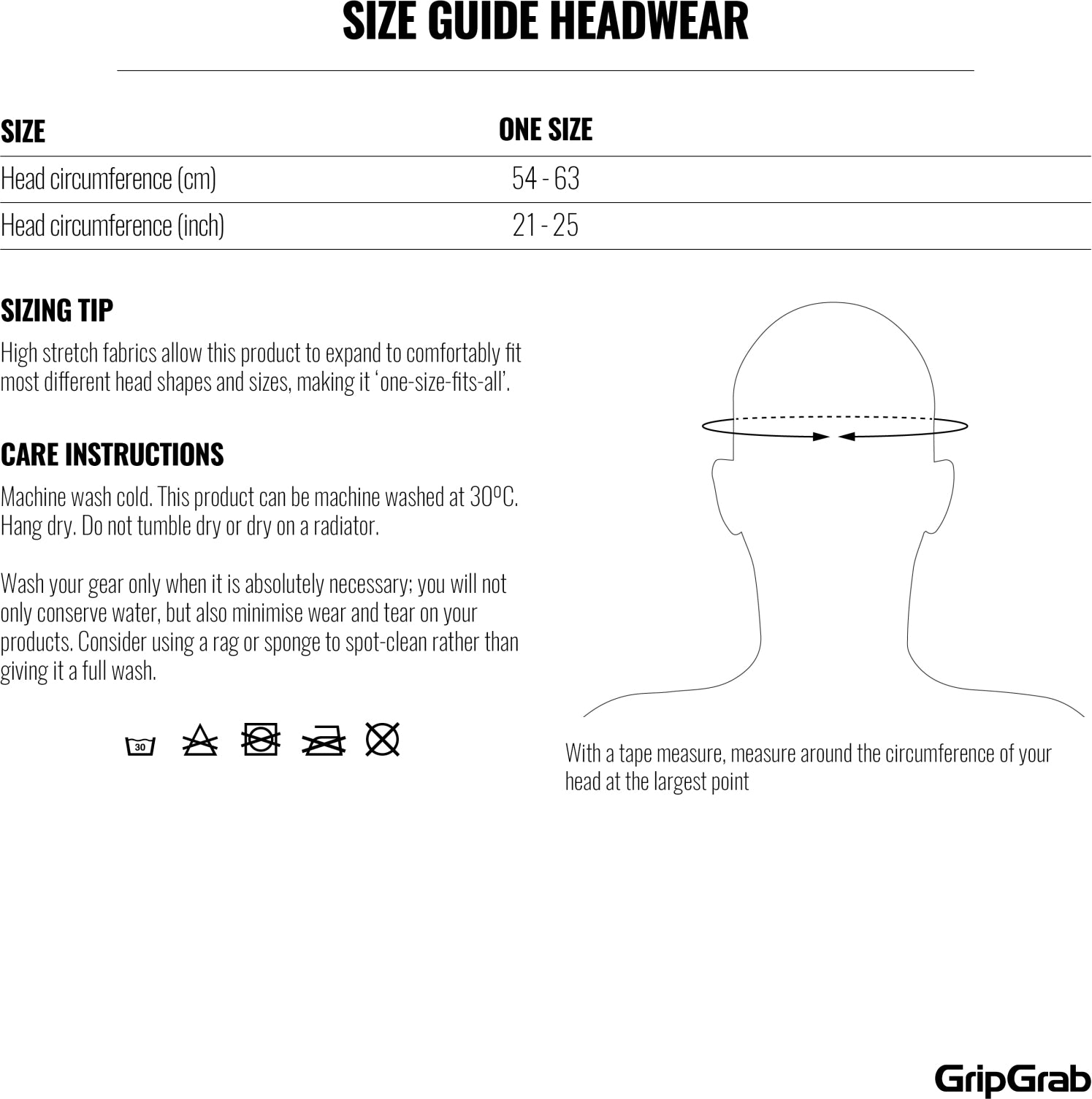 Bandeau vélo léger d'été GripGrab