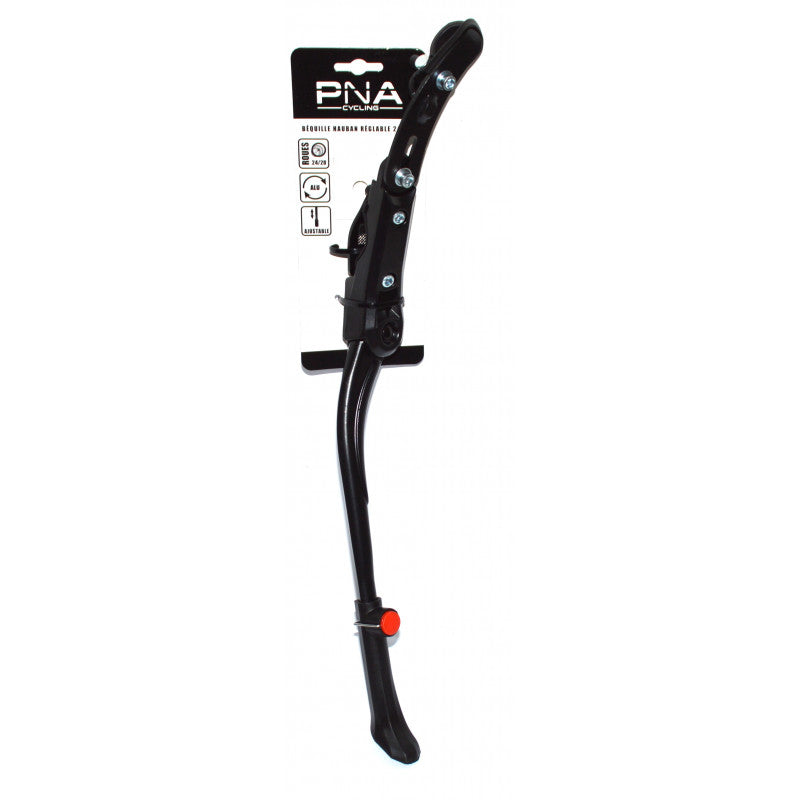 Béquille PNA à fixation sur base et hauban pour vélos de 24" à 28"